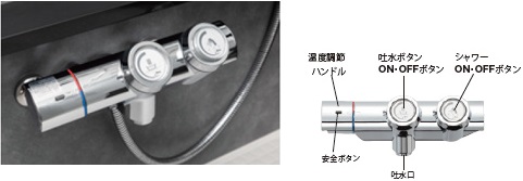 コンパクトプッシュ水栓