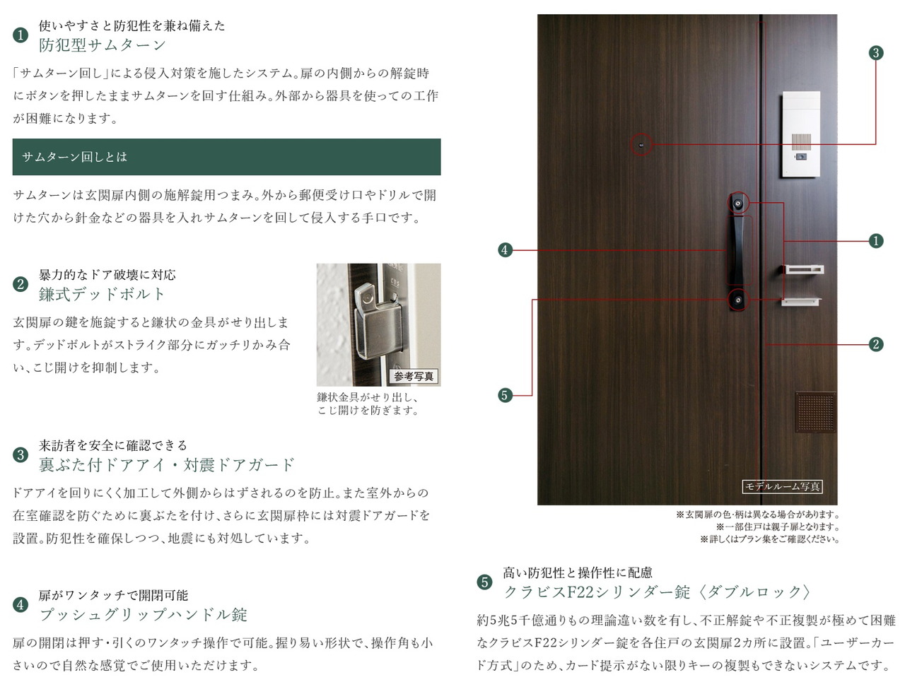 住まいの玄関扉もキメ細やかな配慮でしっかりガードしています。