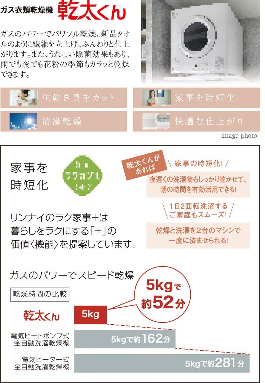 「乾太くん」を 全邸標準装備