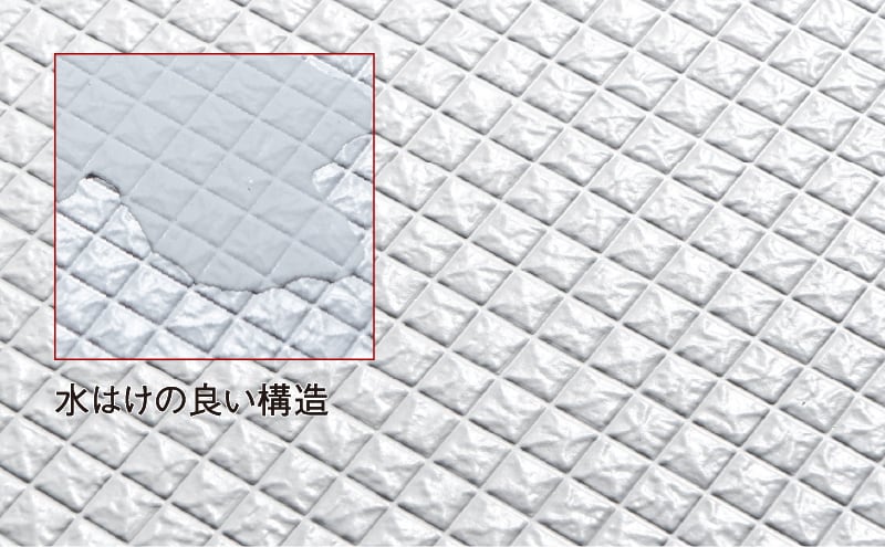水はけが良くお掃除も簡単なカラリ床