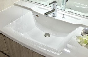 ボウル一体型洗面カウンター