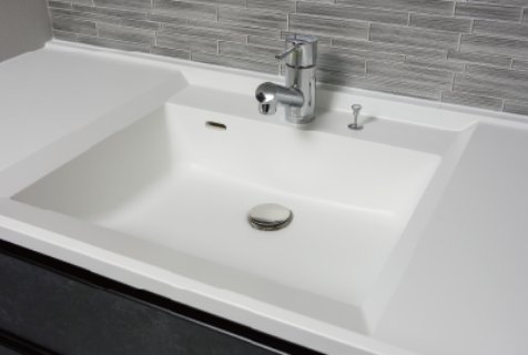 人工大理石製ボウル一体型天板