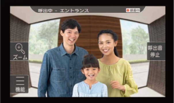 ほぼ真横まで確認出来る左右角約170°のパノラマ映像