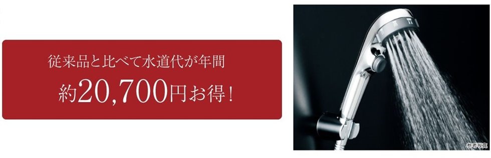 水の勢いはそのままに、お湯をしっかり節約。バスタイムの省エネに大きく貢献します。