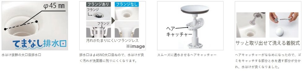 てまなし排水口で、お掃除の不満解消