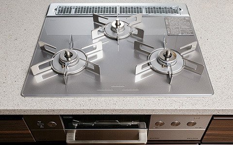 高機能3口ガラストップコンロ「デリシア」