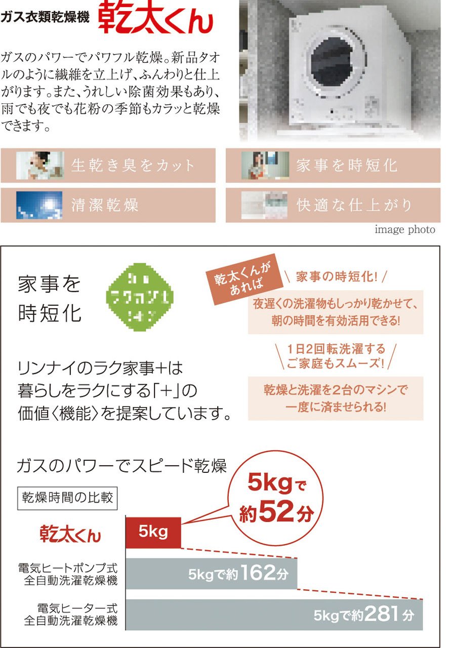 「乾太くん」を 全邸標準装備
