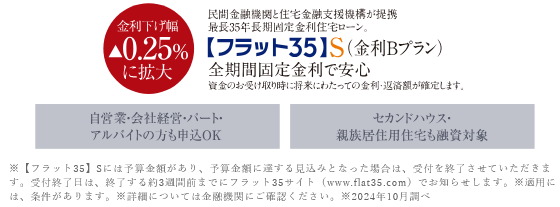 「フラット35」S（金利Bプラン）適合物件
