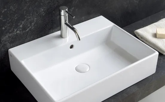 シーザーストーン天板カウンター・陶器2ボウル