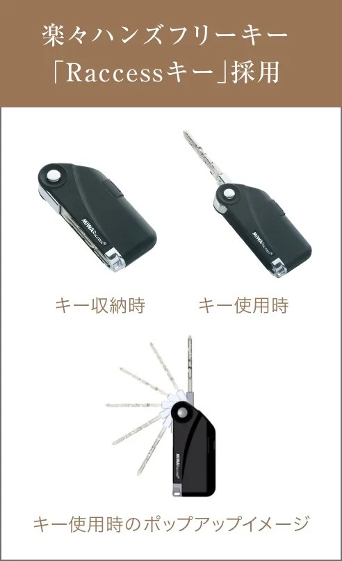 トリプルセキュリティシステム＆ハンズフリー（Raccessキー）