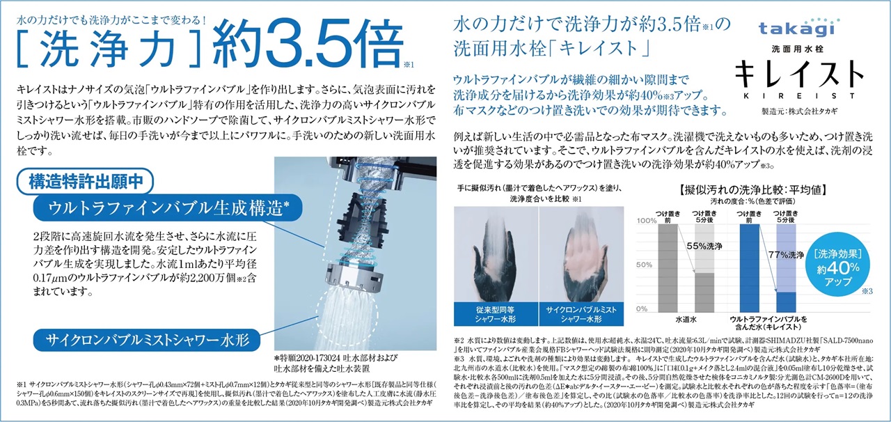 洗面用水栓キレイスト