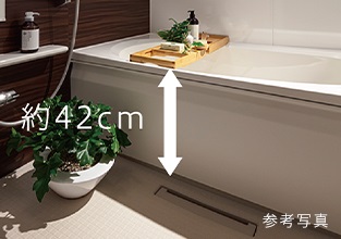 出入りの負担が少ないユニットバス