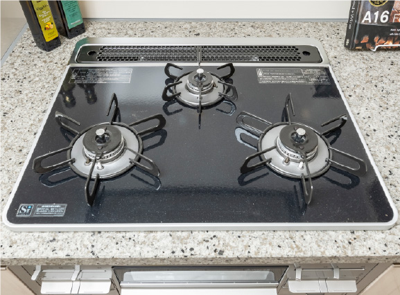 ハイパーガラスコートトップガスコンロ