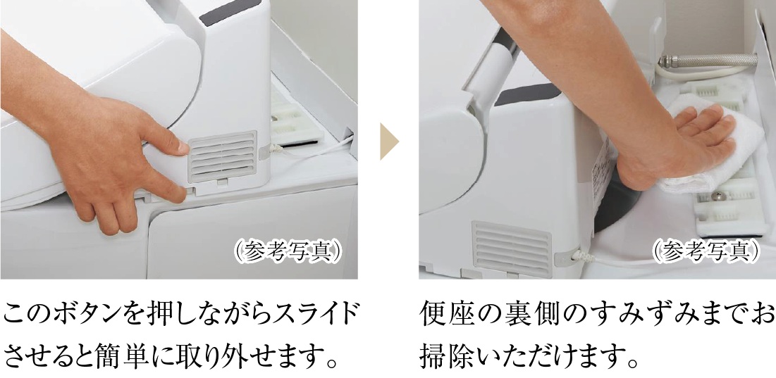 ウォシュレット本体ワンタッチ着脱