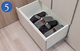 引き出し式の
収納ボックス