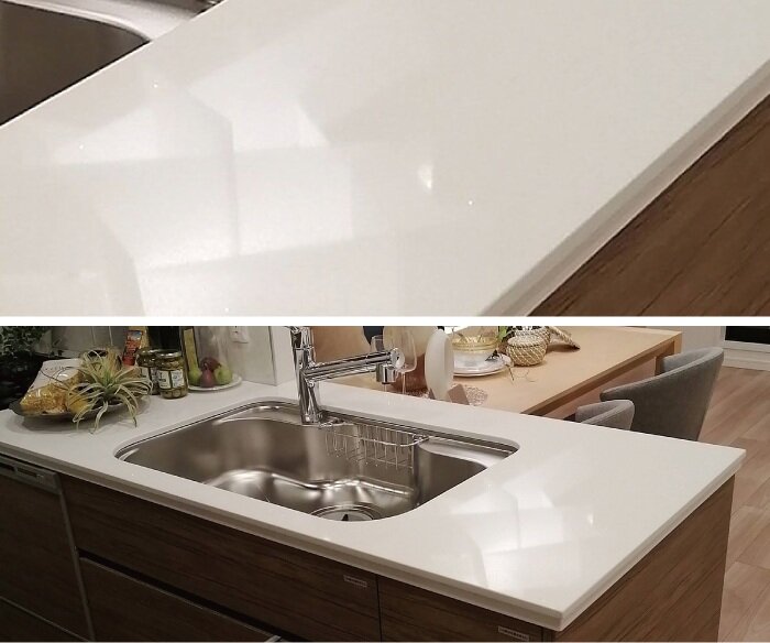 Qストーン天板・キッチン天板
一体型フラットカウンター