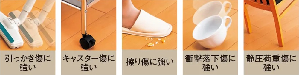 軽量で強い、環境にもやさしいアネックスエコフロアー（R）使用。