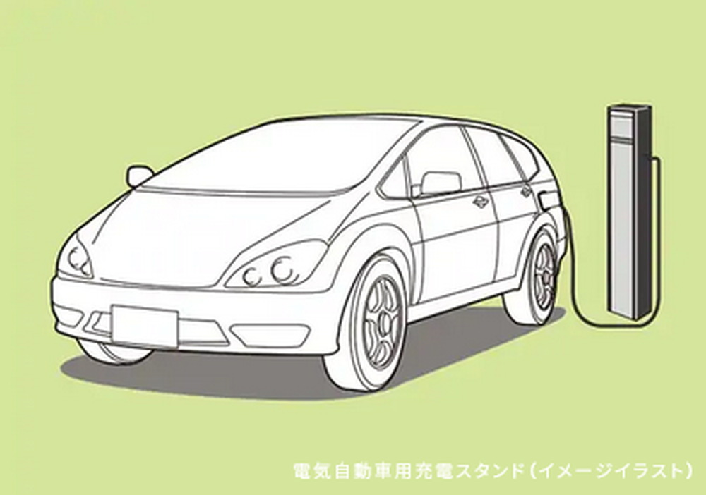 駐車場には電気自動車用充電コンセントを設置