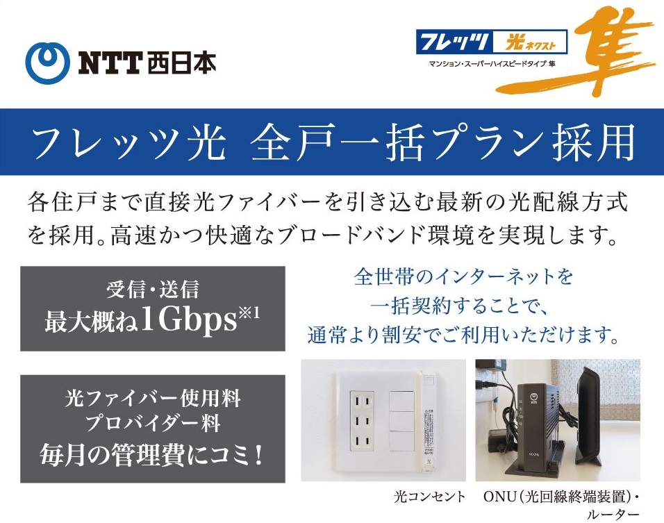 フレッツ光 全戸一括プラン採用
