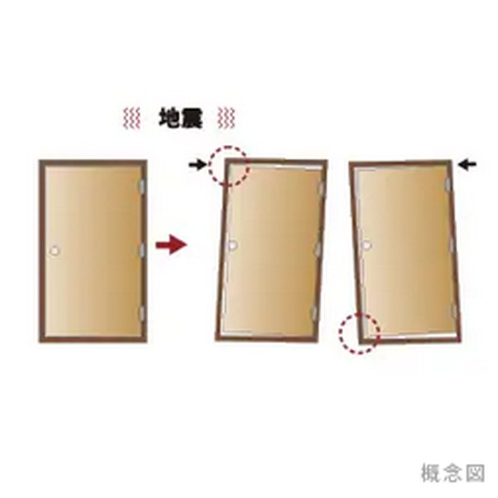 対震枠の玄関ドア