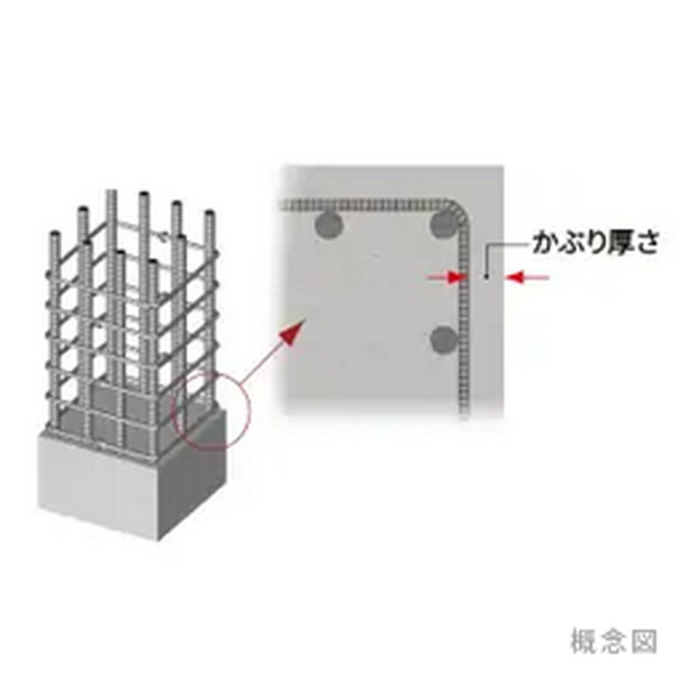 JASS5に準拠した鉄筋のかぶり厚さ