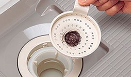 お手入れ簡単な排水口