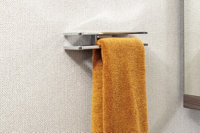 小物置き付きタオル掛け
