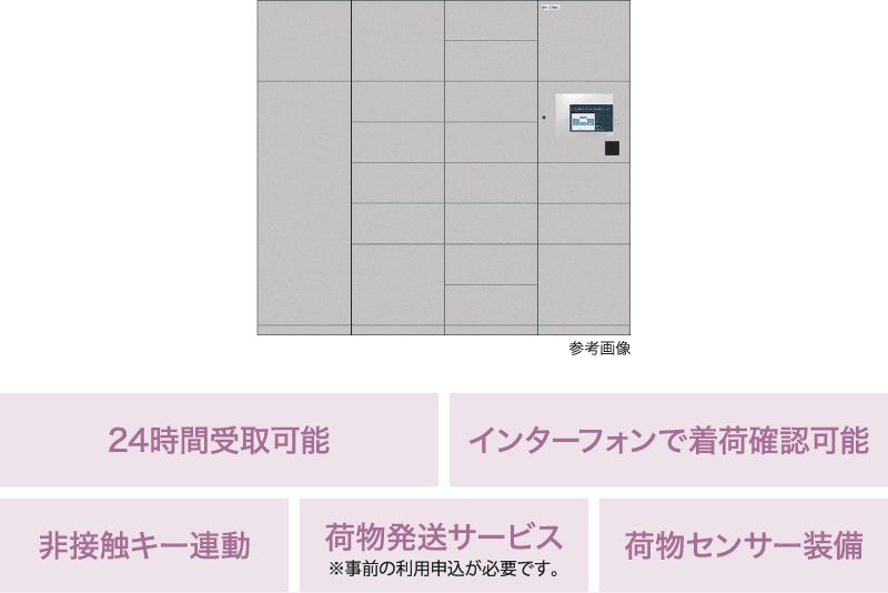 24時間利用可能なポスト一体型宅配ボックス