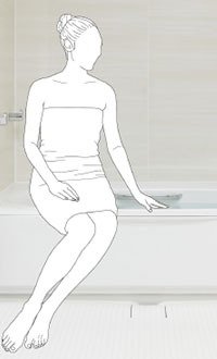入浴を快適にサポート低床浴槽