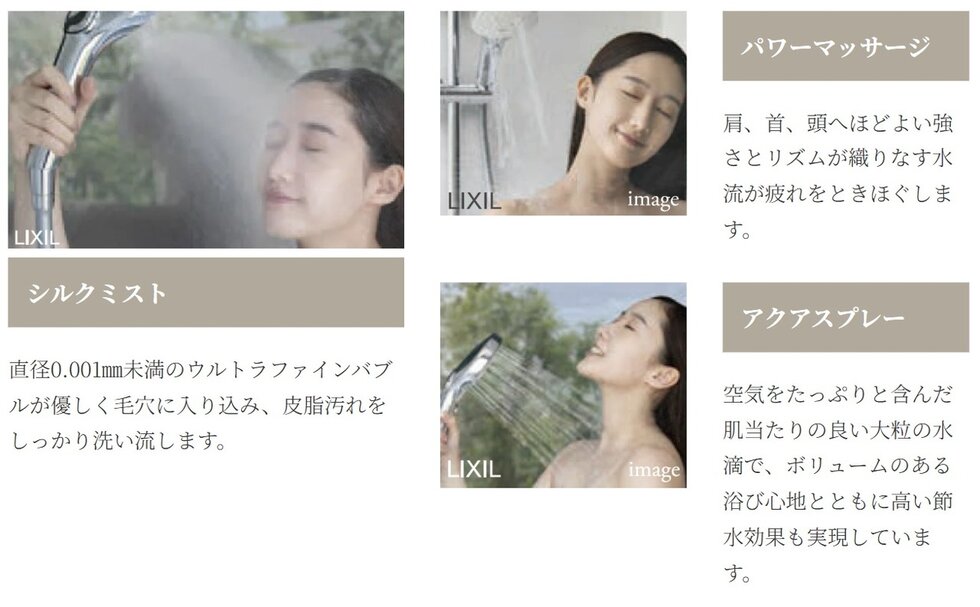 3つの湯のチカラで、くつろぎをアップデート
スイッチ付きエコアクアシャワーSPA