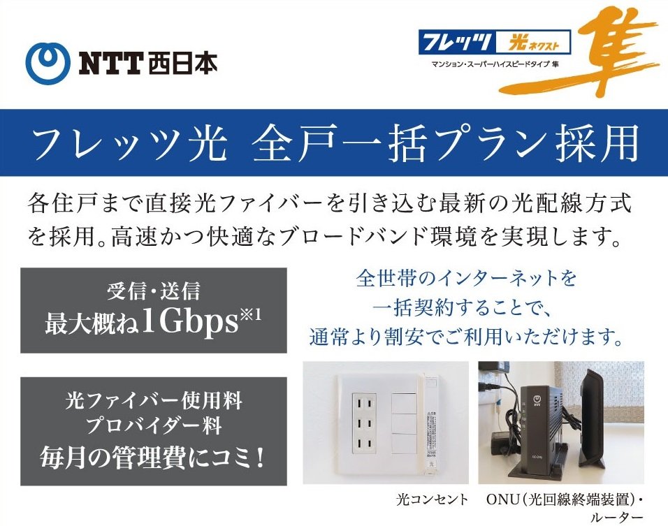 フレッツ光 全戸一括プラン採用