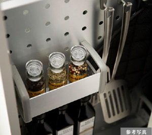 コンロ横スライドラック