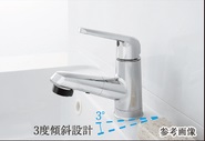 3度傾斜設計