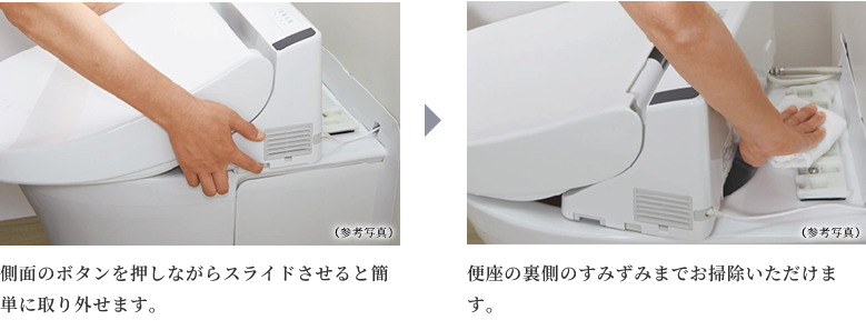ウォシュレット本体ワンタッチ着脱