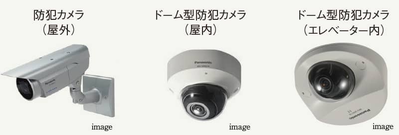 防犯カメラで来訪者を多重にチェック。