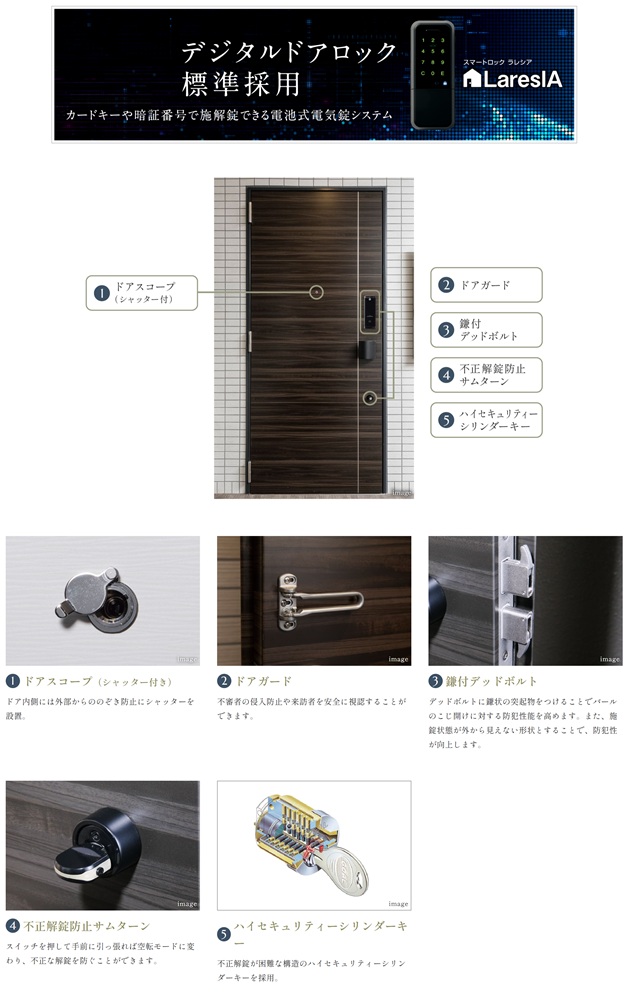 DIGITAL DOOR LOCK「デジタルドアロック」標準採用