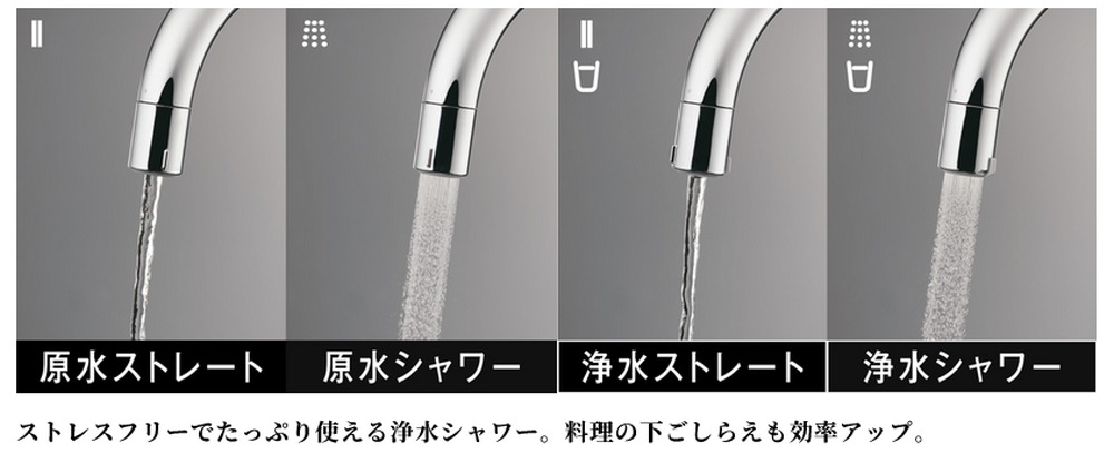 浄水器一体型タッチレスシャワー水栓