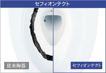 汚れがつきにくく、落ちやすい