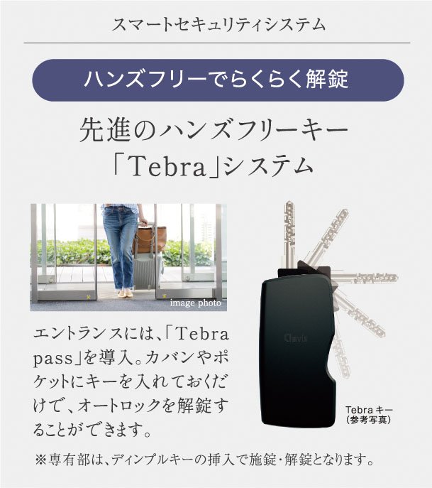 先進のハンズフリーキー「Tebra」システム