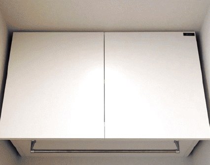 洗濯機置場上部吊収納