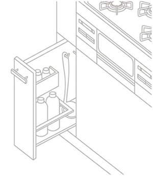 コンロ横スライドラック