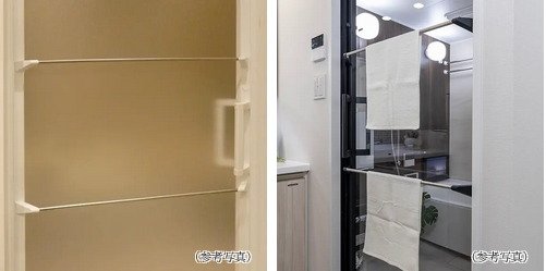 ドア外2段タオル掛け