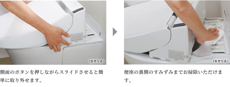 ウォシュレット本体ワンタッチ着脱