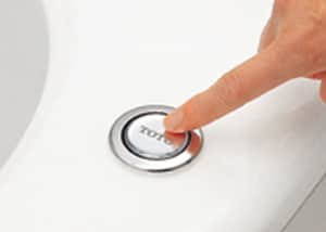 ボタンを押すだけの「ワンプッシュ排水栓」