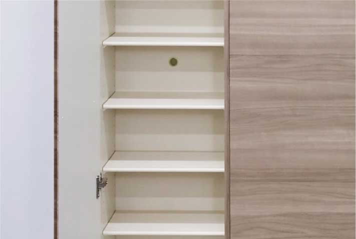 可動棚で収納効率アップ
