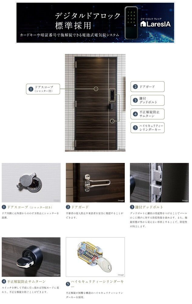 DIGITAL DOOR LOCK「デジタルドアロック」標準採用