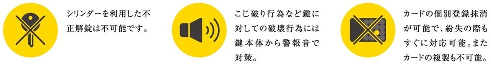 高い防犯性とアフターサービス