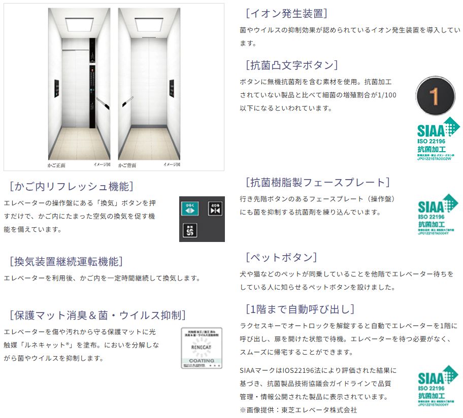 スマートな乗り心地を実現したエレベーター
