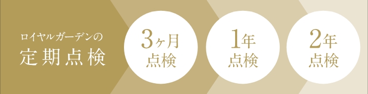 お引渡後には3回の定期点検を実施