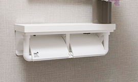 棚付二連ペーパーホルダー